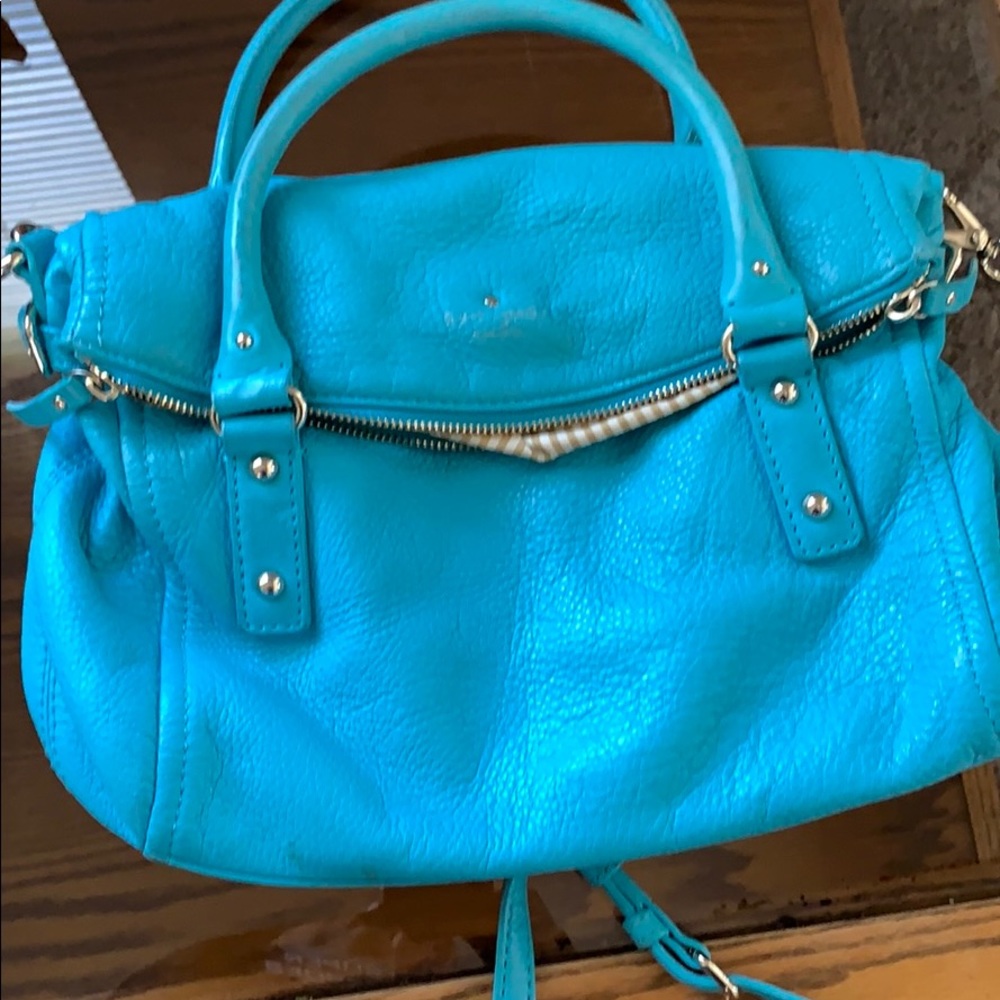 Soft blue leather Kate Spade